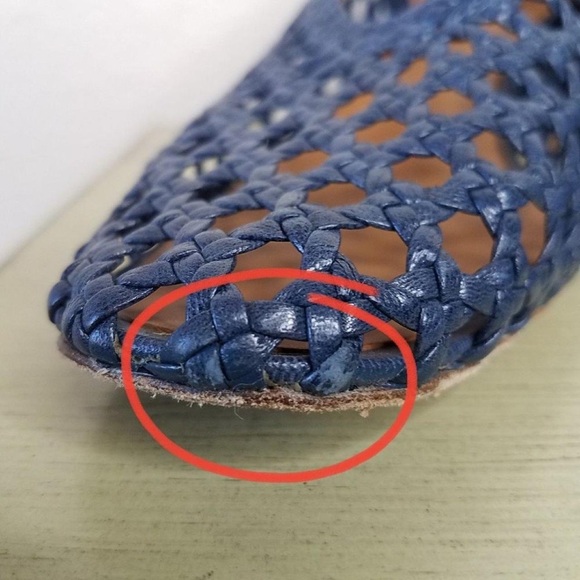 Sezane Navy Blue Woven Flats - Picture 10 of 10